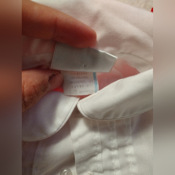 Baby togs vintage romper red velvet outfit set size 6-9 months - Picture 6 of 9